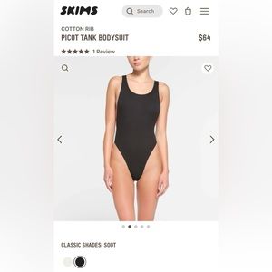 Skims Picot Tank Bodysuit size XS